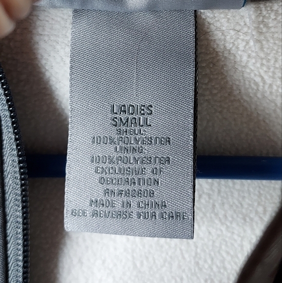 Free Country hoodie jacket small mirco-fleece off white& gray - Picture 15 of 16